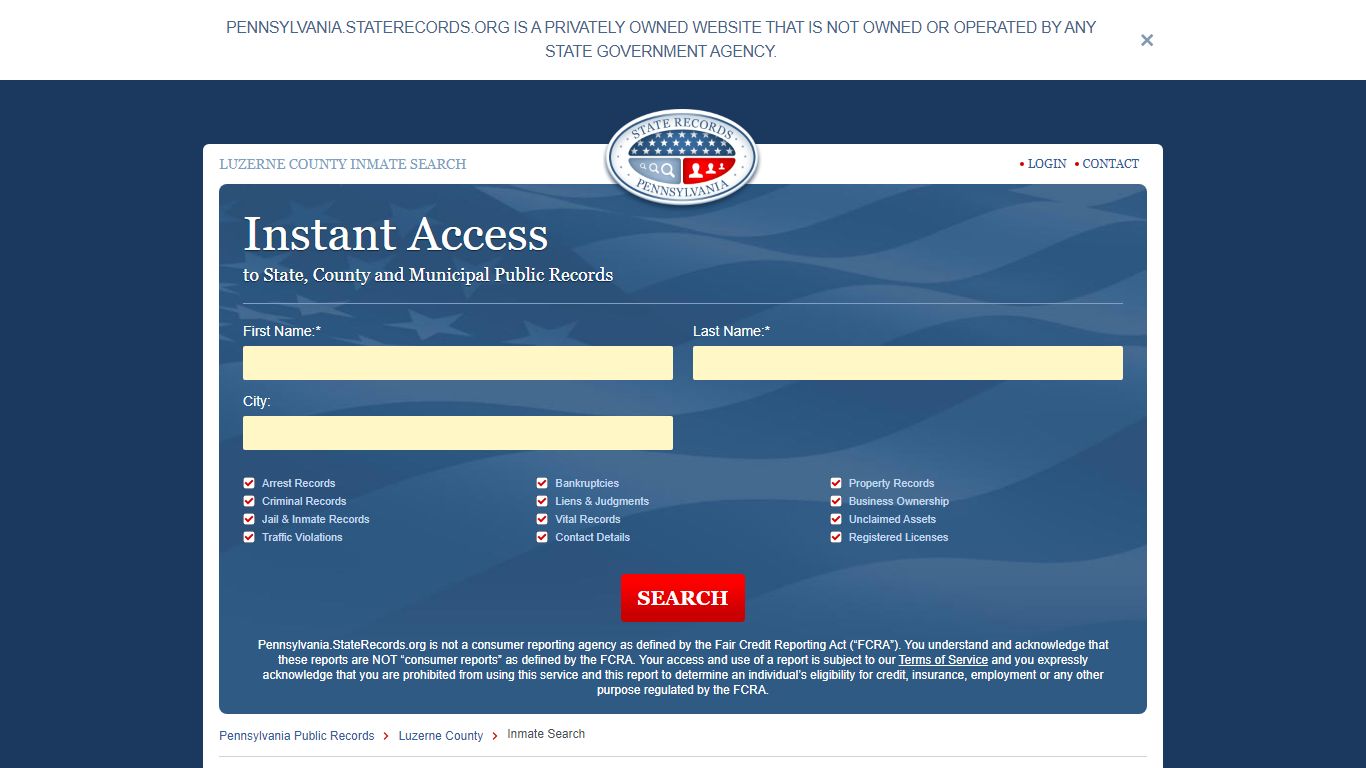 Luzerne County, Pennsylvania Inmate Search | StateRecords.org